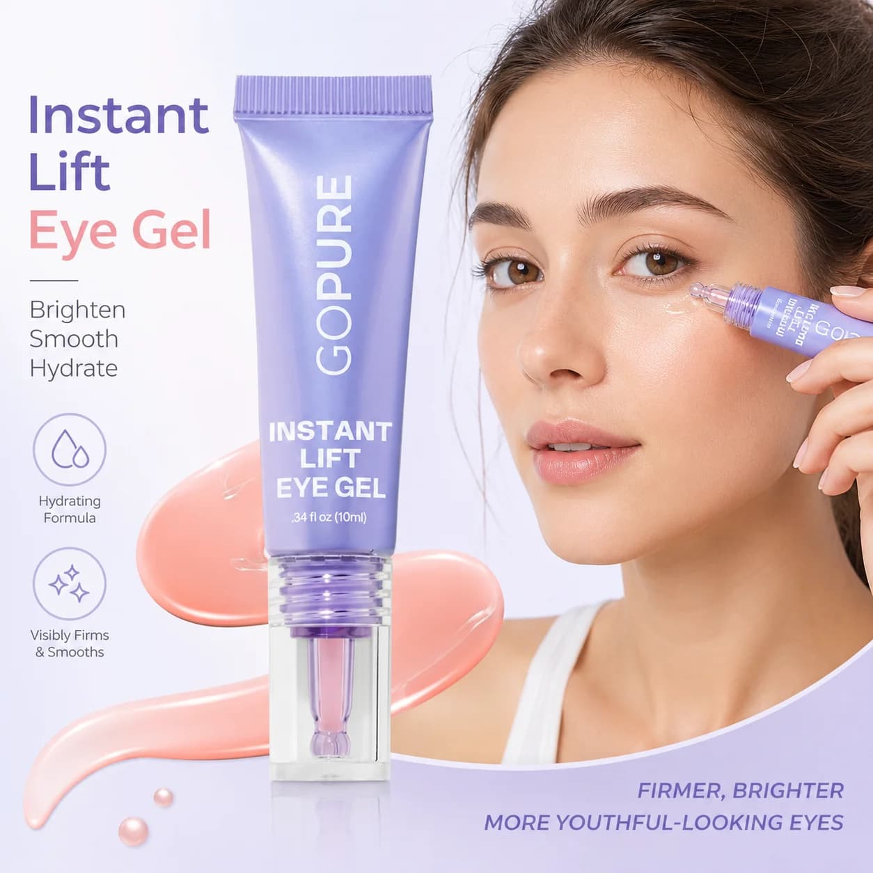 Gel Eyes Effetto Lifting Istantaneo, Cream Occhi Rassodante, Siero Hydratante al Collagene, Reduces Gonfiore, Occhiaie e Linee Sottili, Rassoda per un Appearance Giovane