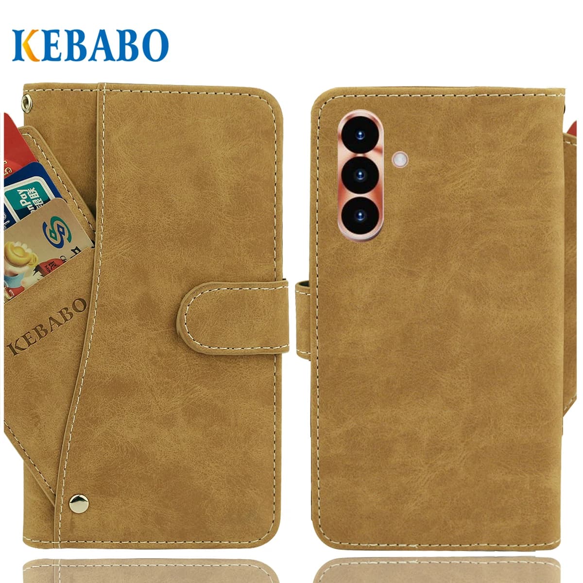 Vintage Leather Wallet HOTWAV A36 Case 6.75" Luxury Card Slots Slip-resistant Cover Phone Protective Cases Bags
