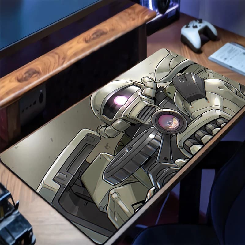 Tappetino per mouse Meccanico Warrior Gundam Zaku II Tappetini da gioco Accessori per PC Tappetino per tastiera Tappetino per mouse in gomma Tappetino per scrivania per laptop Tappetino per mouse HD