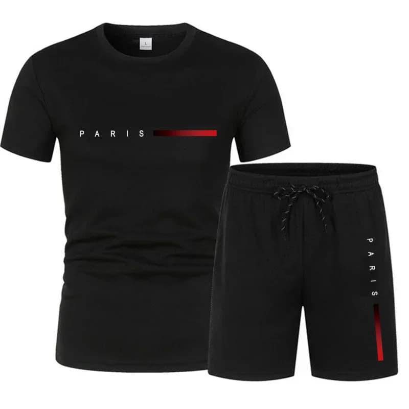 Men's Casual Sports Complex, Spring-Summer 2026, T-shirts and Shorts, Comfortable and Fresh for Home and Leisure