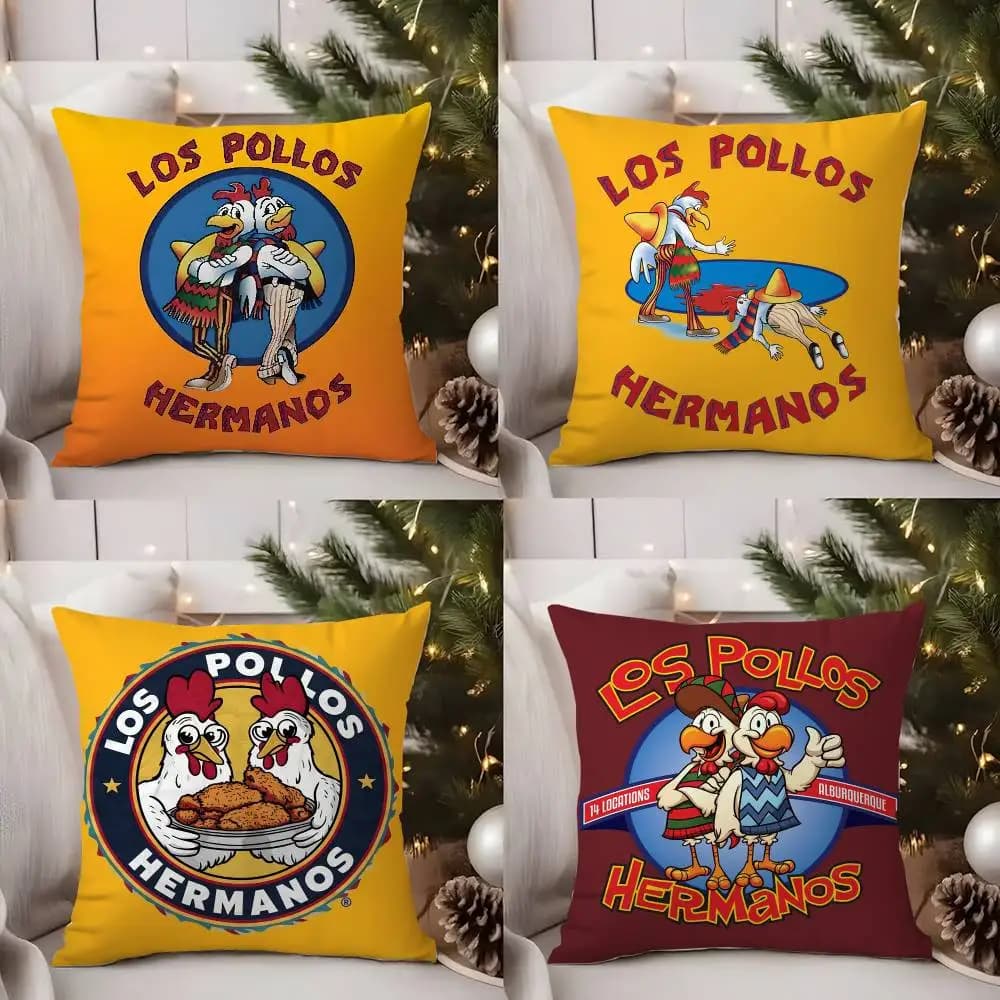 Los Pollos Hermanos Pillow Case Office Sofa Dorm Chair Back Short Plush Double-sided Printing Home Cushion Cover