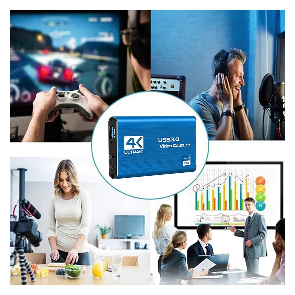 Scheda di acquisizione video audio 4K HDMI USB 3.0 HD 1080P 60FPS 60Hz per OBS, acquisizione audio di gioco e live streaming