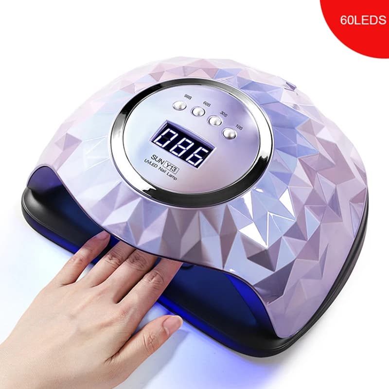 Asciuga unghie 60 lampada per unghie a LED per la polimerizzazione di tutti gli smalti e vernici Gel UV con strumento professionale per Manicure Pedicure con rilevamento del movimento