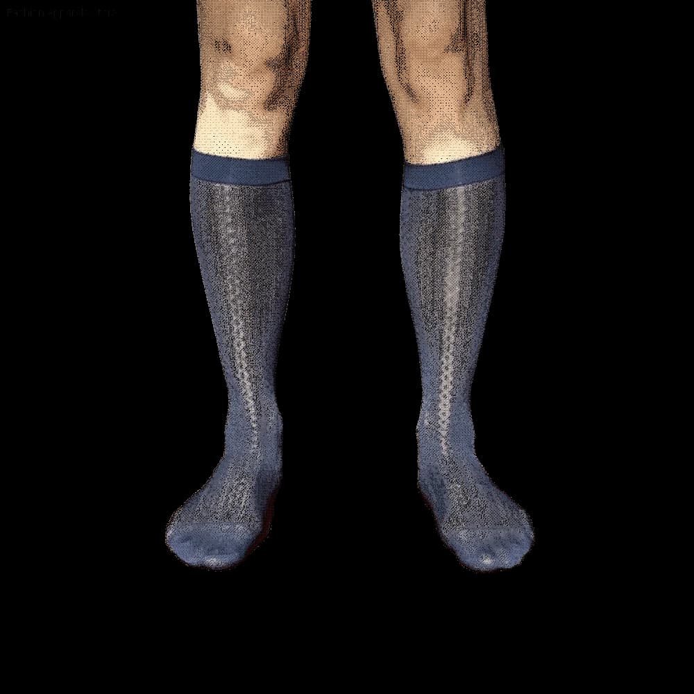 Strip Men's Ultra-Thin Socks Ultra-thin Transparent Below Knee Calf Stockings Breathable Nylon Dress Socks Business Formal