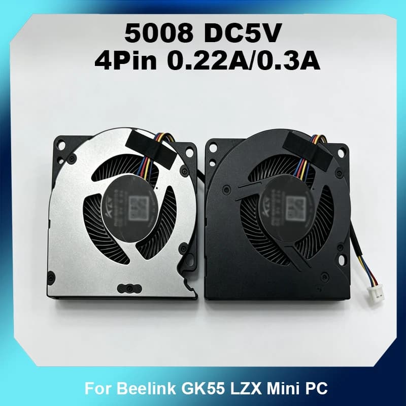 5008 DC5V 4Pin Blower Cooling Fan 50x50x8mm 0.22A/0.3A Optional For Beelink GK55 LZX Mini PC Replacement Cooler