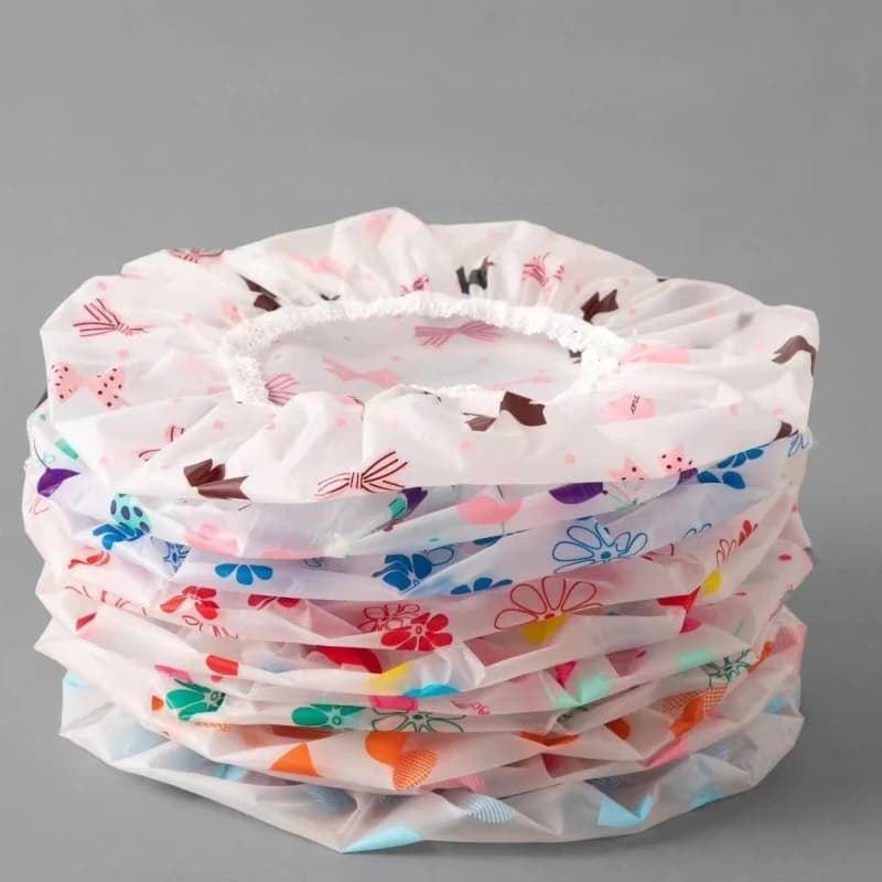 Cappello da doccia impermeabile riutilizzabile da 5/10 pezzi, colorato, per uso domestico, per la prevenzione dei fumi della cucina, igienico, per il trucco