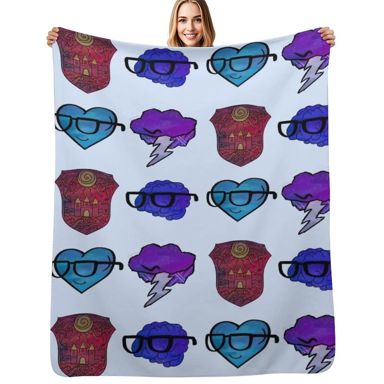 Galaxy Light Sides Icons Throw Blanket Decorative Throw Decoratives Thin Luxury Designer Luxury St Sleeping Bag Blankets
