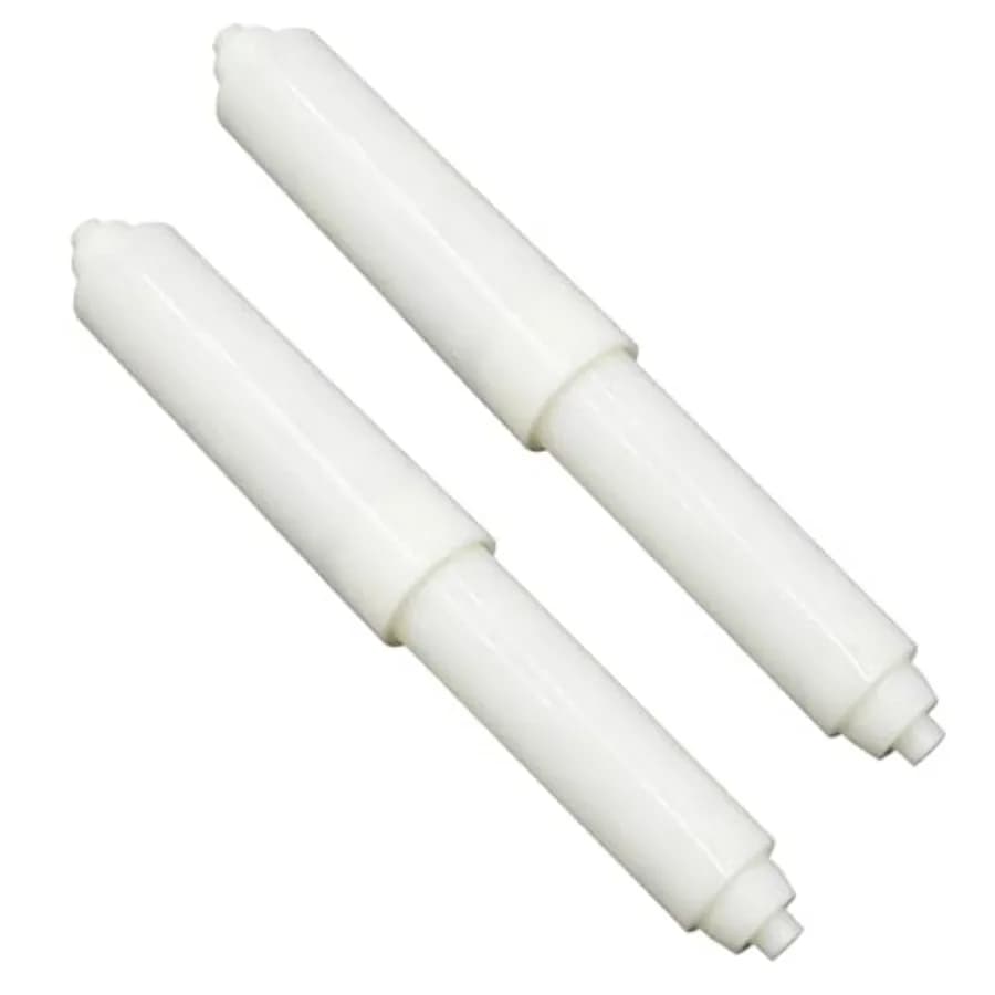 2 Pack Toilet Paper Holder Replacement Rod, White Toilet Paper Roll Holder, Toilet Paper Holder Insert Replacement Rod for Bath