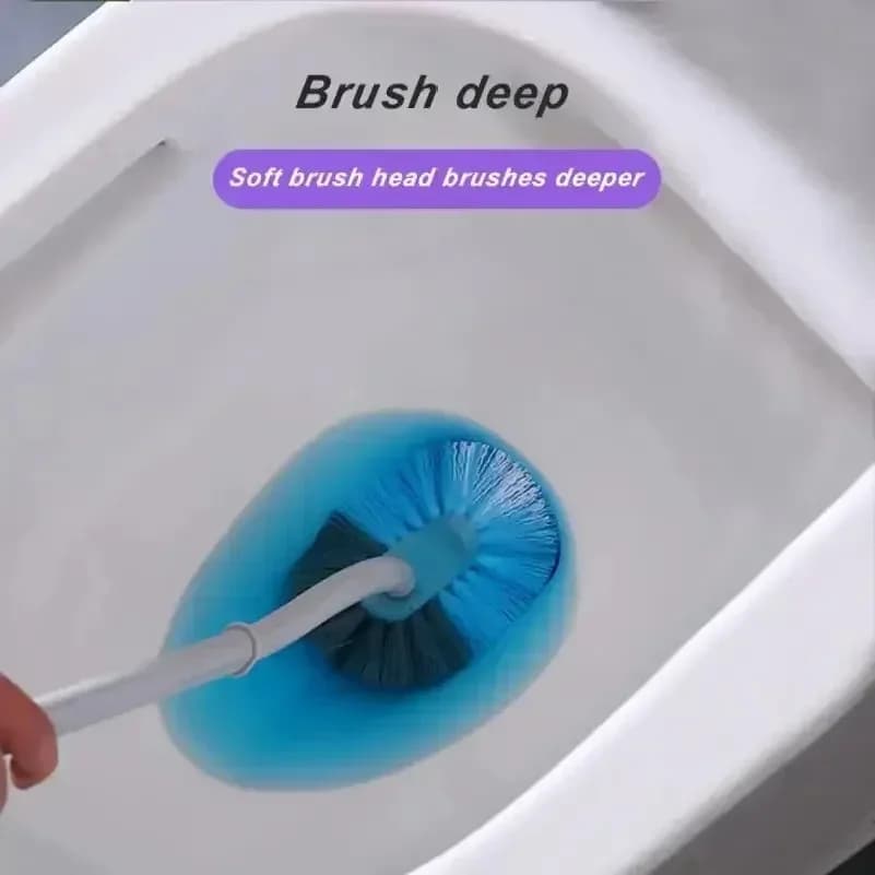 Toilet Brush Bathroom Wallmounted Sype Bent Head Corner Gap Brush Soft Hair Household Items Cleaning Tools Accessories