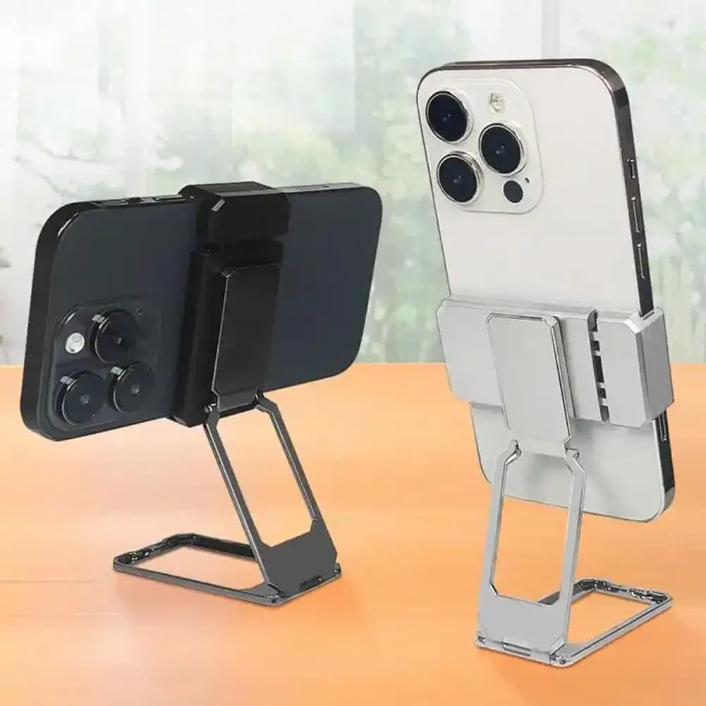 Supporto per telefono pieghevole da tavolo con Clip posteriore supporto per staffa girevole telescopico in metallo 360 universale per Xiaomi iPhone