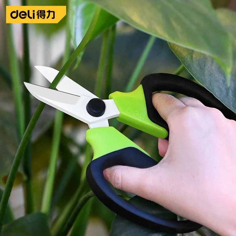 Deli 7 '' professional pruning scissors scissors for flowers anti-slip handle shears for tree branches Bonsai gardening pruning tools