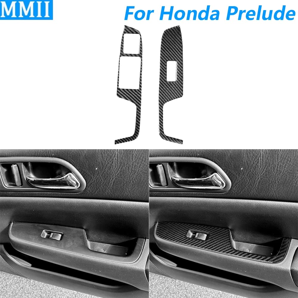 Per Honda Prelude 1997-2001, Copertura in Fibra di Carbonio per Pannello di Controllo Alzacristalli, Accessori Auto, Adesivo Decorativo