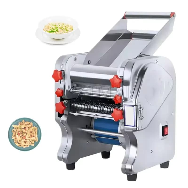 2026 Latest 750W 220mm Wide Commercial Electric Noodle Press Machine Stainless Steel Pasta Maker Automatic Dough Roller