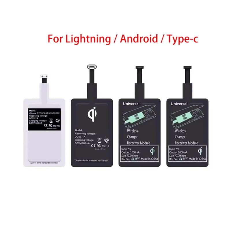 Patch per ricevitore di ricarica wireless universale compatibile con interfaccia Apple/Type-C/Android Patch per ricarica rapida per telefono cellulare