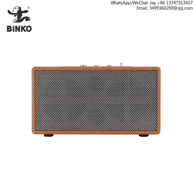 Altoparlante Portatile Bluetooth Vintage in Legno 2025 con 50 Ore di Autonomia USB/AUX per Eventi all'Aperto - Compatibile con Computer e Cellulari