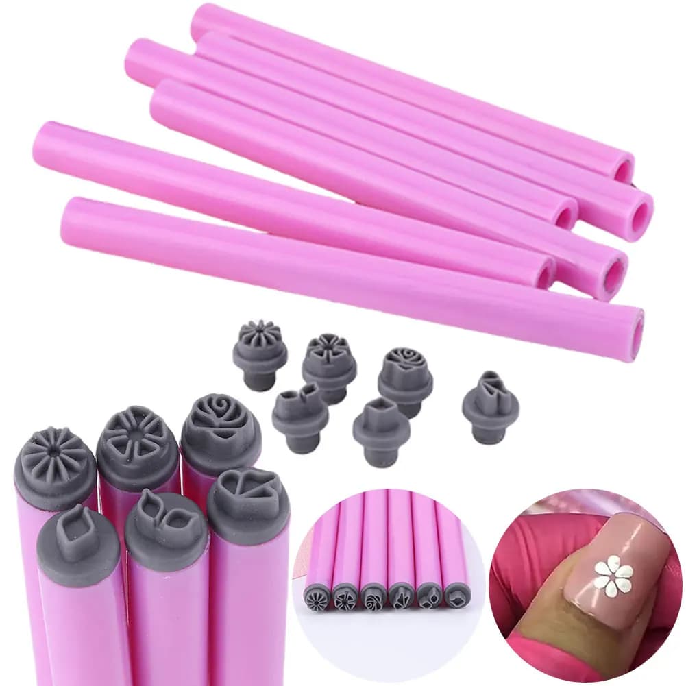 6PCS Nail Art Pen Set Facile da usare Nail Graffiti Nail Art Punteggia Strumenti Nail Stamp Pen Strumenti per nail art fai da te per ragazze e donne