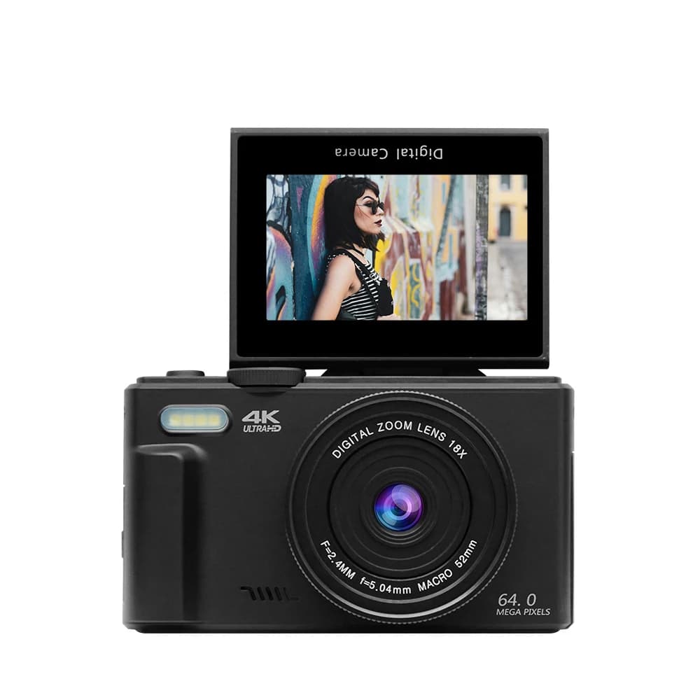 Manufacturer 5K Wifi Mini Digital Camera with 3\" 180° Flip Screen 18X UHD Autofocus Video SD Card for Photography & Videography