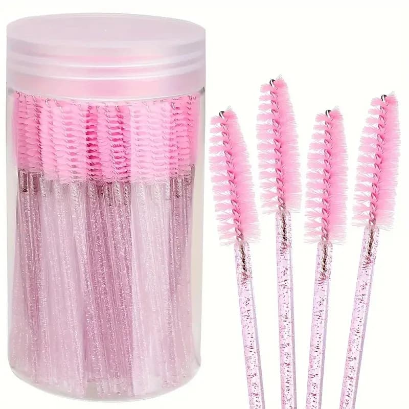 100 Pieces Practical Brushes for Eyebrow and Eyebrow Crystal, Disposable comb for Mascara Application, Tools for Extension Eyelashes and Makeup