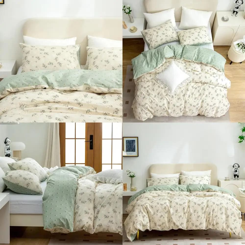 Set Copripiumino Queen Size 100% Cotone con Cerniera, Set da Letto di Lusso 3 Pezzi Morbido e Traspirante