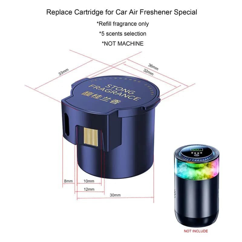 P3 Car Air Freshener Replacement Cartridge Special Good SmelVehicle Flavoring Diffuser Refill Fragrance Odor Remove for Cars