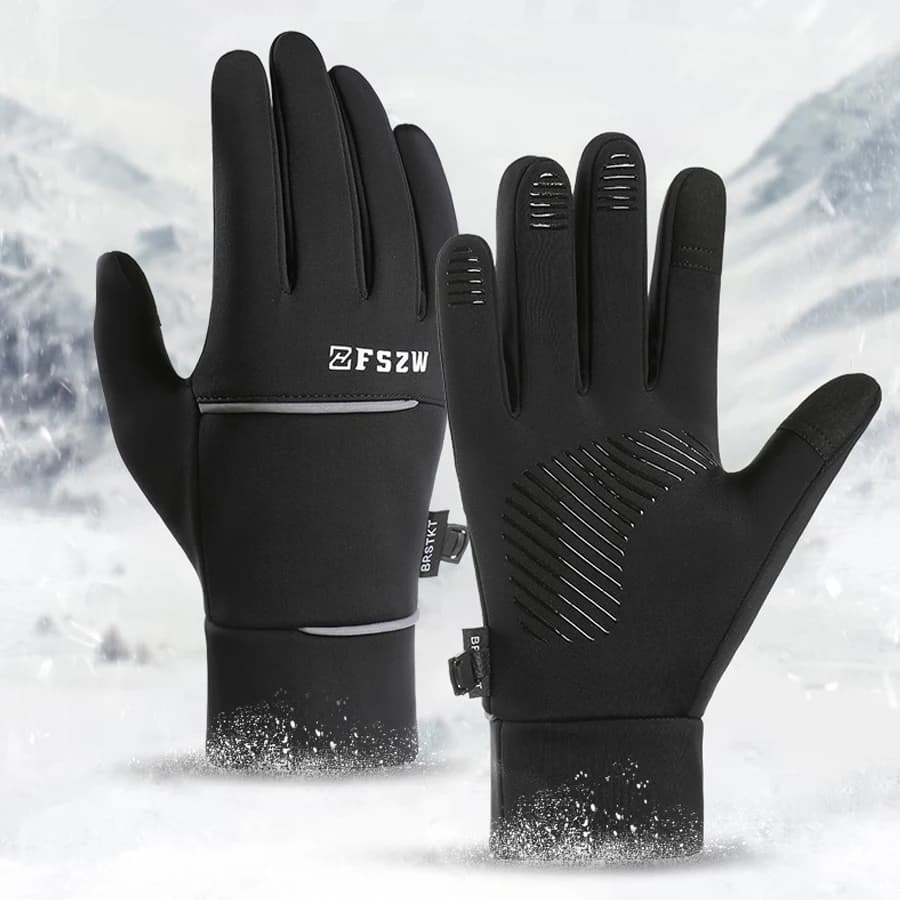 Guanti sportivi da uomo e da donna per l'autunno e l'inverno all'aperto con touch screen antiscivolo e caldo e sci in velluto, corsa e ciclismo