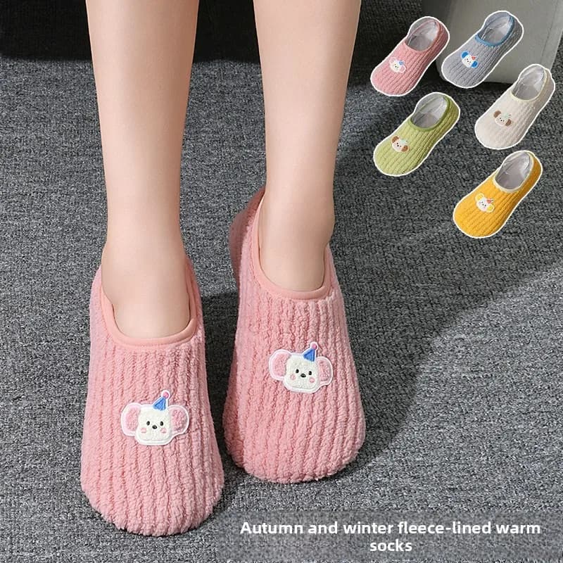 Pantofole da casa calde e foderate in pile per autunno inverno, per uso interno, spesse, per neonati, bambini e ragazzi