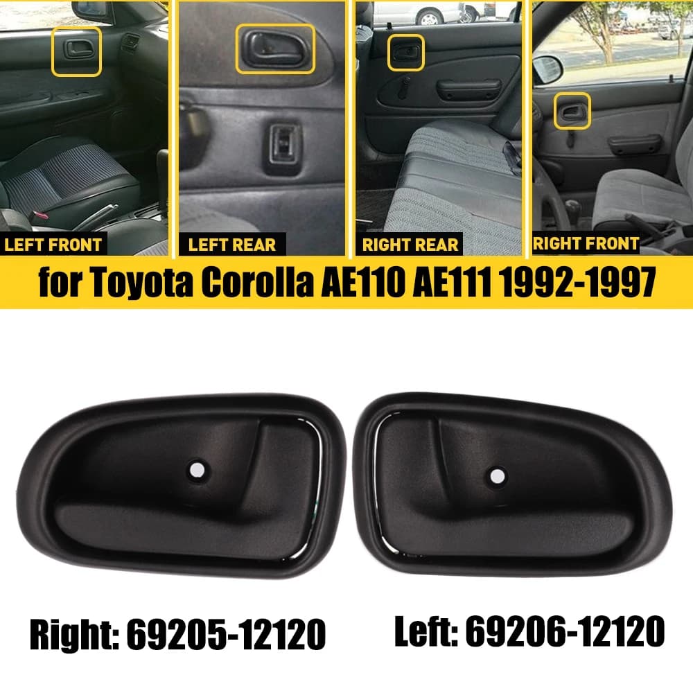 Maniglia interna sinistra destra per auto per Toyota Corolla AE100 EE100 AE101 1993-1997 69206-12120 69205-12120 69206-12130 69205-12130