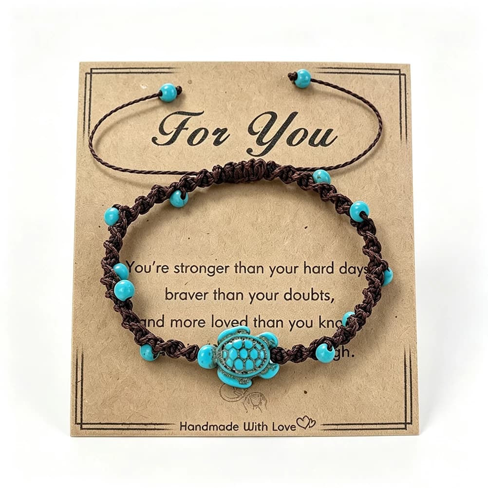 Summer Handmade Sea Turtle String Bracelet Charm Adjustable Braided Wristband Boho Beach Jewelry for Women Men Friendship Gifts