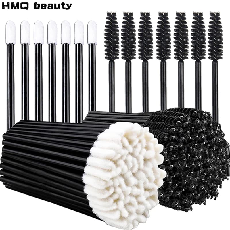 100/200 pcs Brushes for Use Eyelash And Drop Brush For Lips Portable Mascara Bacchette Brushes for Eyelash Extension Tool