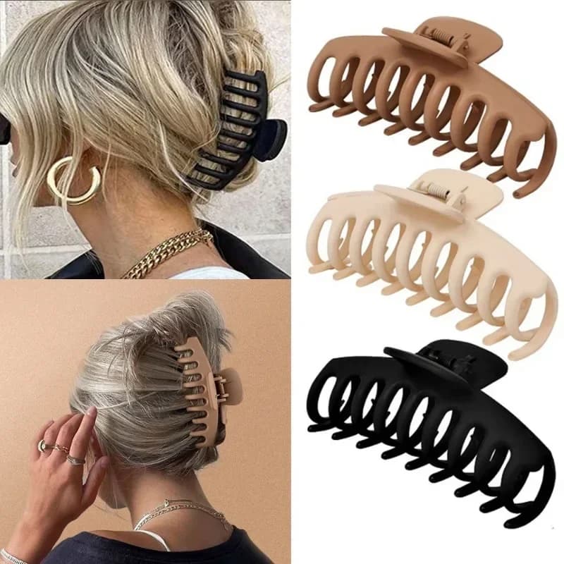 Set di 1/3 Grandi Fermagli per Capelli Geometrici da Donna, Mollette Opache a Croce, Eleganti Accessori alla Moda Francesi per Ragazze