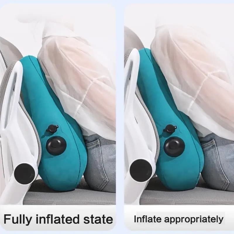 QX2E Cuscino da viaggio ergonomico Cuscino lombare per efficace supporto per il relax della schiena