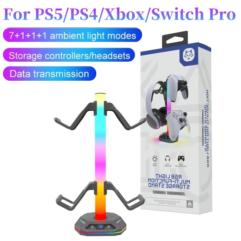 For PS5 Game Controller Stand Headphone Stand For PS5 Pro/Slim PS4 PC XBox Control Handle Holder Storage Game Accessories