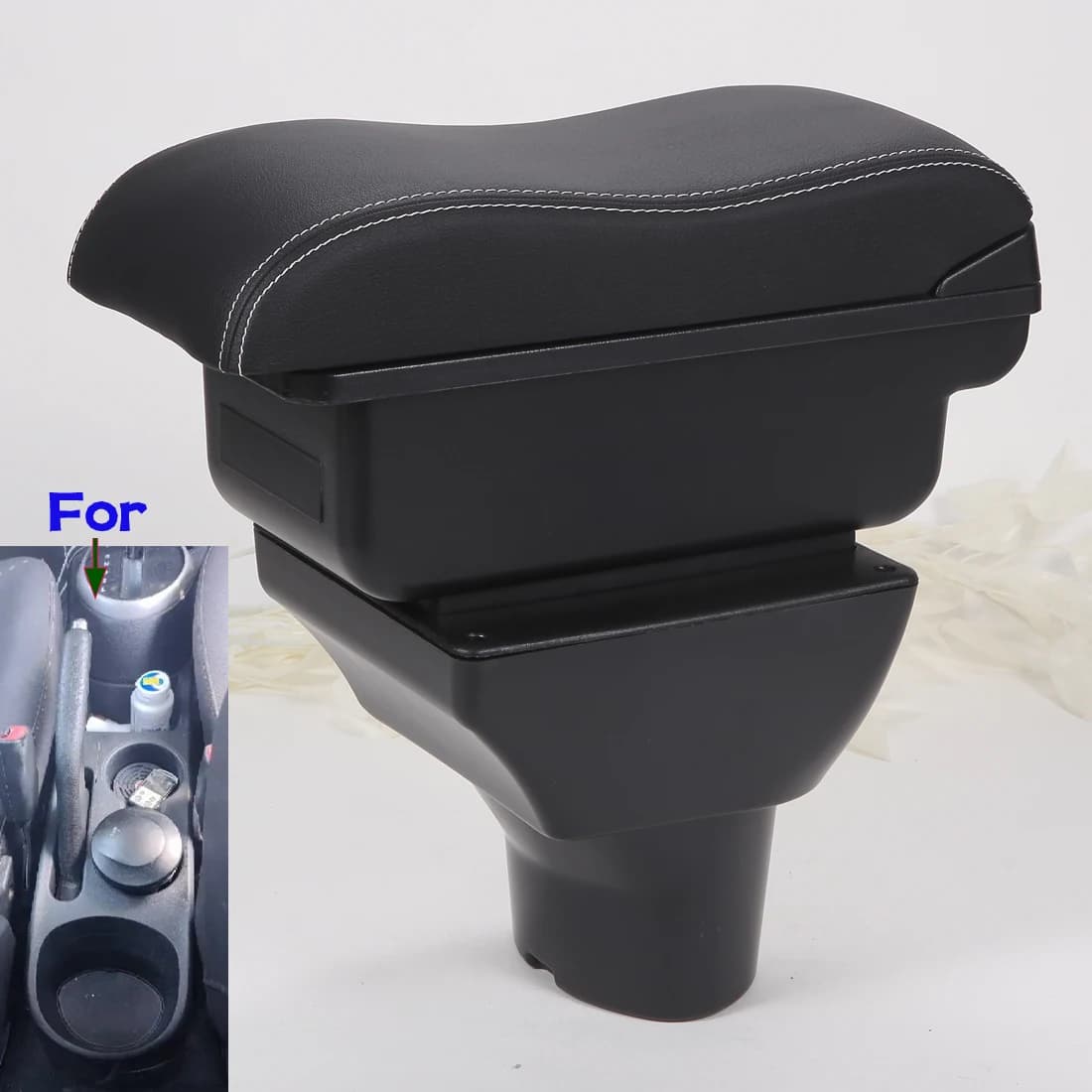 For Hyundai I20 Bracciolo Box For Hyundai I20 Auto Bracciolo Box Immagazzinaggio Auto Surface Leather Curve Installation Simple Dedicated