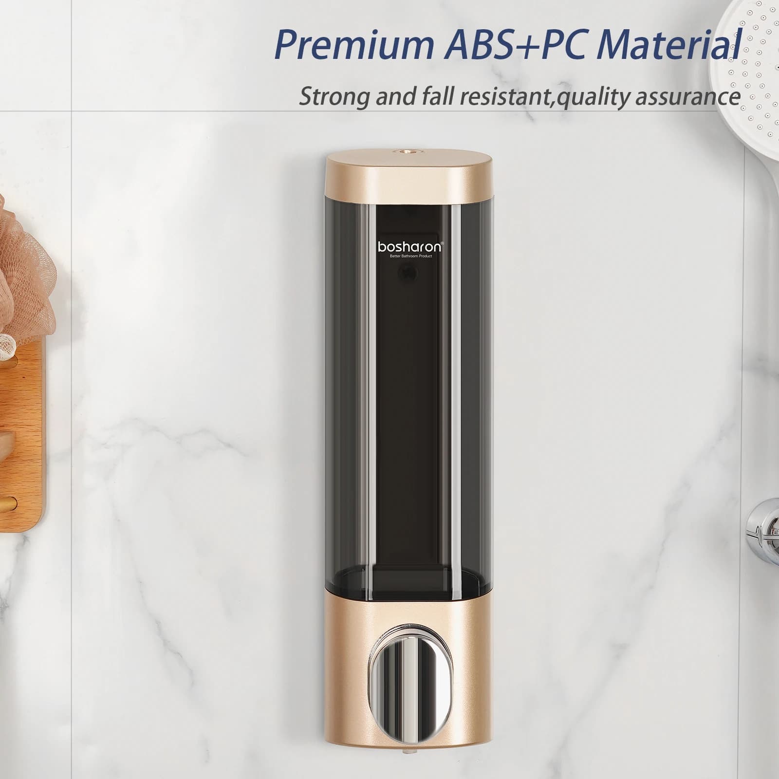 Dispenser per shampoo e balsamo da parete, dispenser per doccia, 1 camera senza trapano
