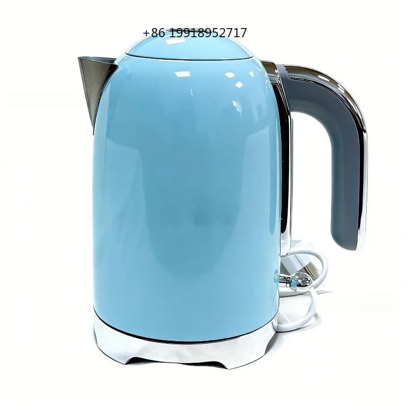 Retro Electric Kettle 2L, Food-Grade Stainless Steel Inner, Double Wall Anti-Scald, Auto Shut-Off Water Boiler