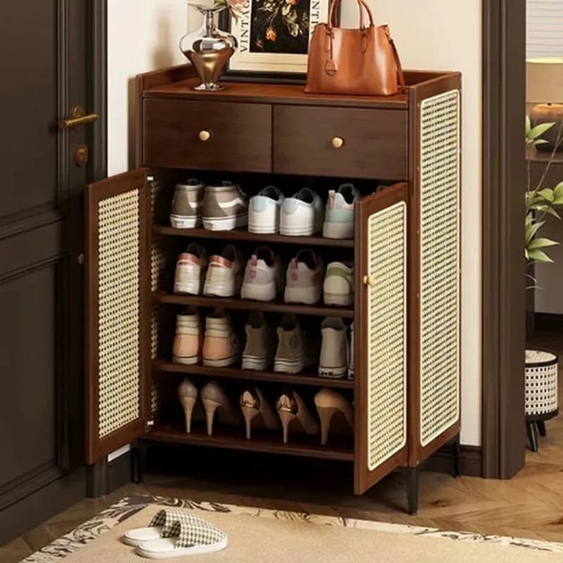 Moderno Organizzatore per Scarpe in Legno, Grande Dimensione, Scaffale per Scarpe da Ingresso e Soggiorno, Essenziale per Dormitori, Mobile da Ingresso