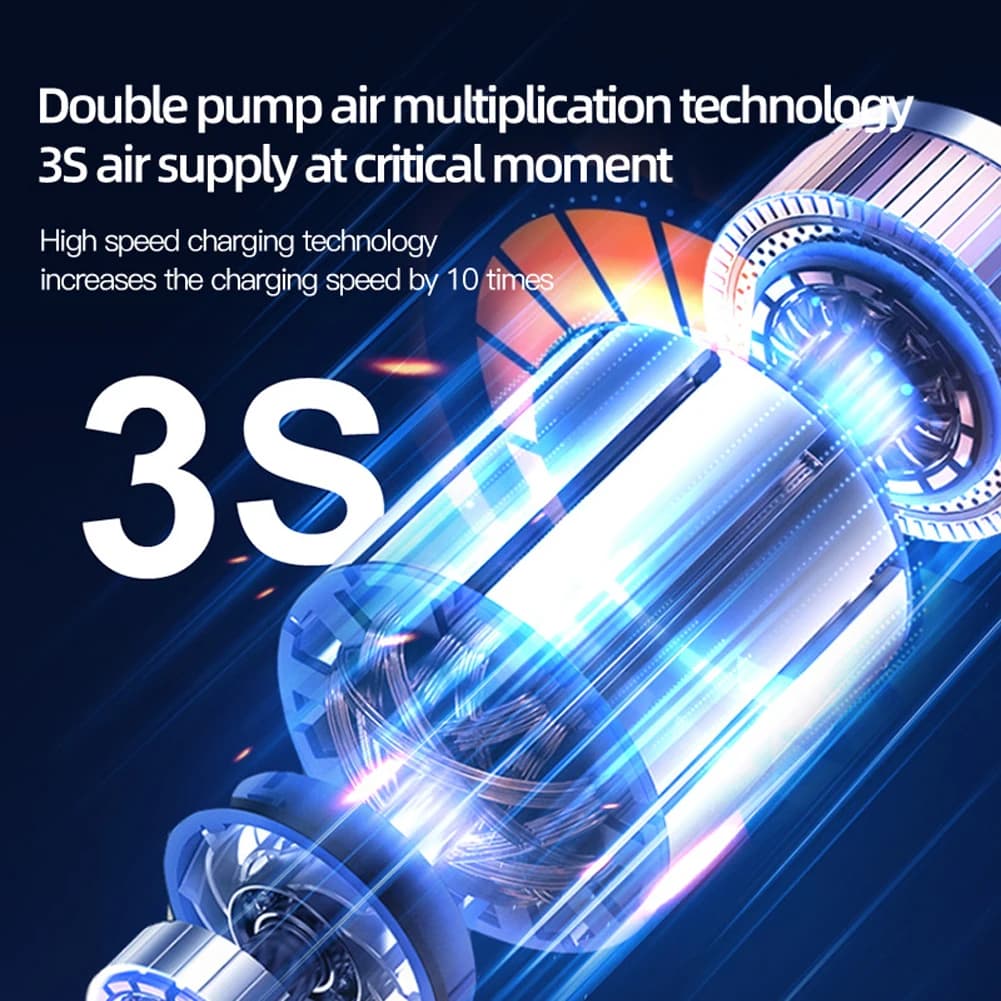 Portable Car Air Compressor 12V 100W Car Bike Tires Air Pump Digital Cordless Car Tyre Inflator for Motorcycle Bicycle Boat Auto