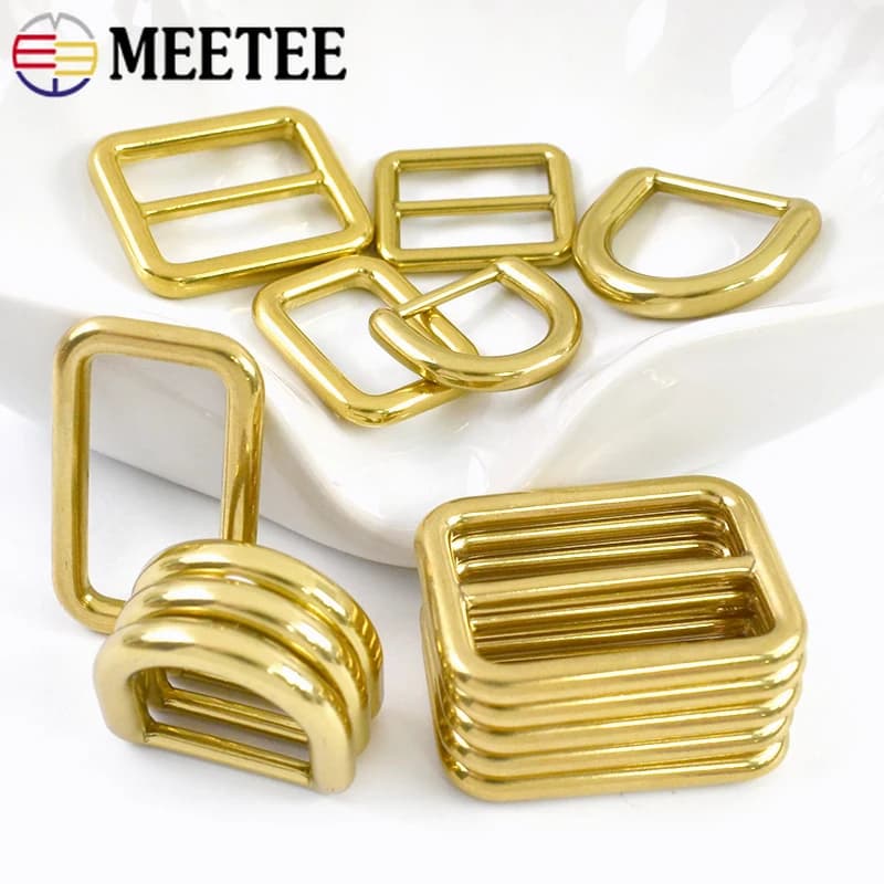 2/5 Pezzi Fibbie ad Anello a D in Metallo da 15-38mm, Chiusura Scorrevole Tri-Glide, Gancio di Regolazione per Cinghie, Anelli di Connessione per Tracolle, Accessori Hardware