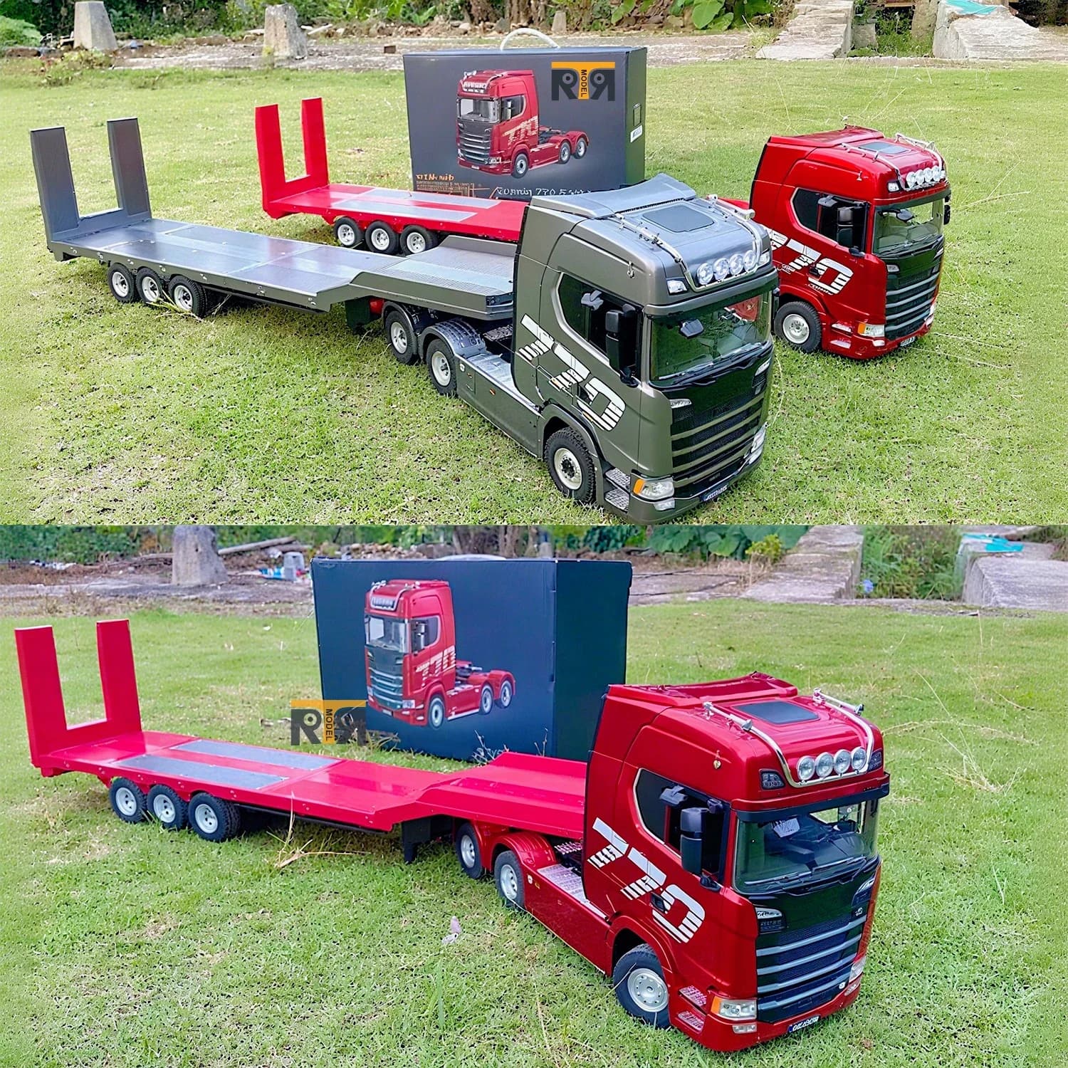 HUINA 1501 770S 1/18 RC Trattore 2.4G Radio 19 Canali RC Ingegneria Rimorchio Camion con Luci e Sistema Audio RC Modello di Auto Giocattolo