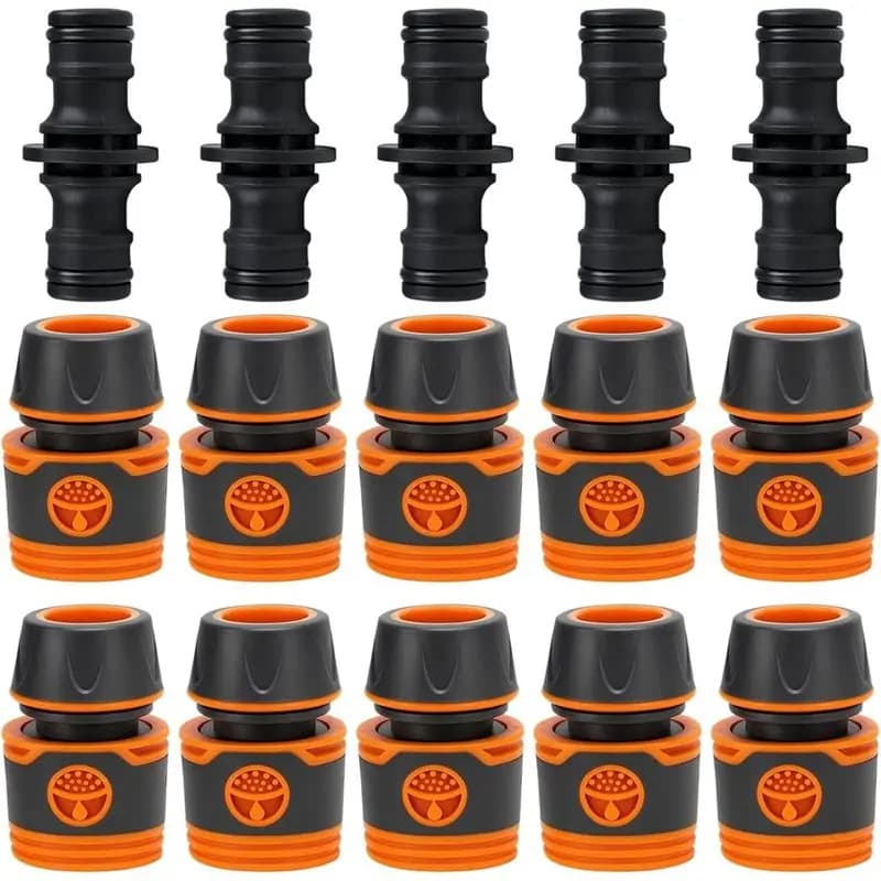 Set di connessioni rapide per tubo da giardino ABGR, raccordi autosigillanti, kit di accoppiamento per tubi con rivestimento morbido