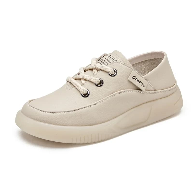 Scarpe basse da donna in vera pelle di mucca da 3,5 cm Autunno Vulcanize Chunky Sneaker Mocassini Pantofole con plateau di alta marca Scarpe autunnali