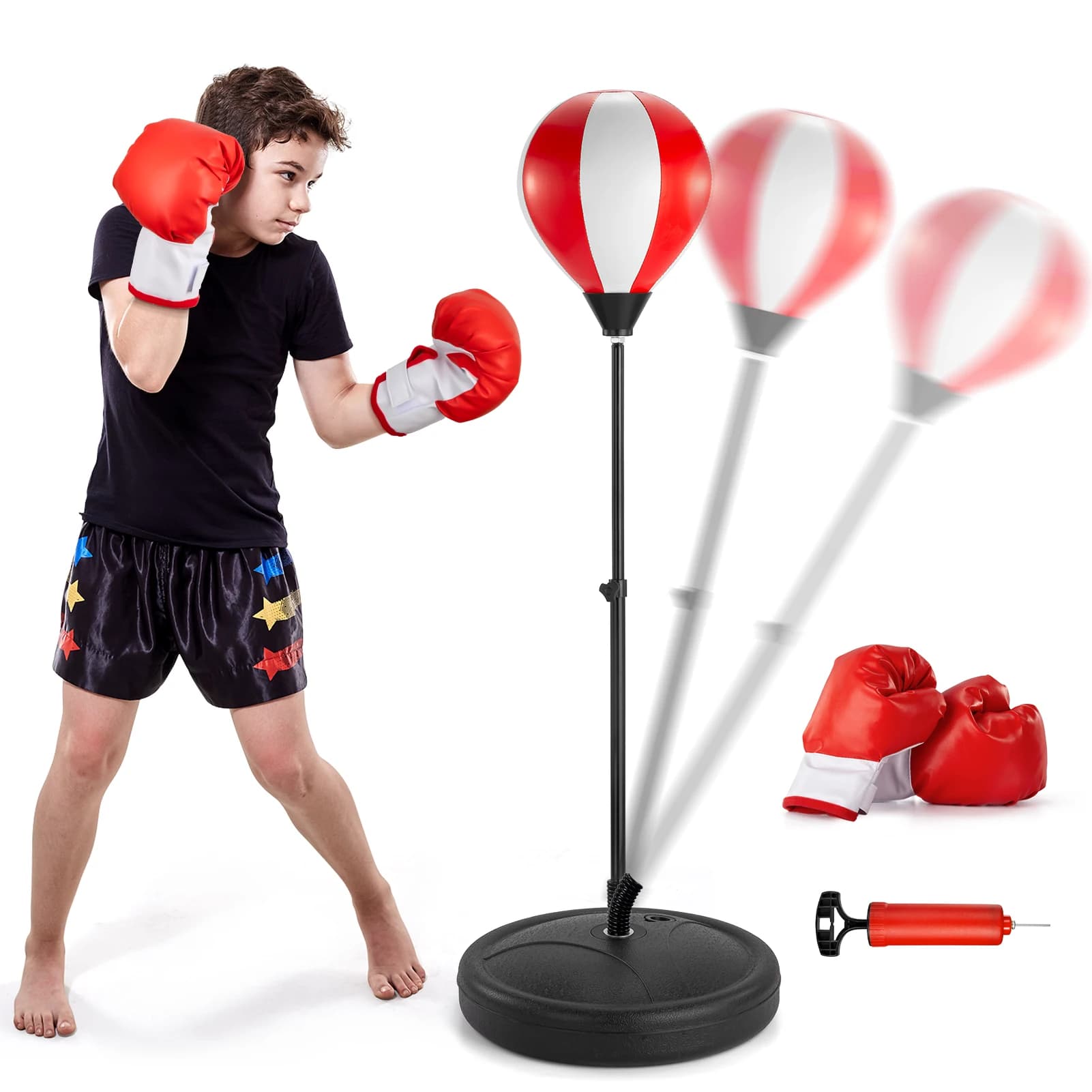 Children's Playground Ball Boxing Ball Children's Ball Boxing Gloves Sports Muscle Training Home Gym Toys Gifts Boys