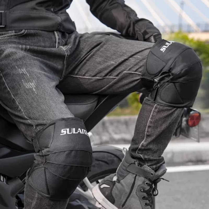 Ginocchiere traspiranti unisex per moto e MTB Equipaggiamento protettivo da montagna Four Seasons Accessori moto con design antiscivolo