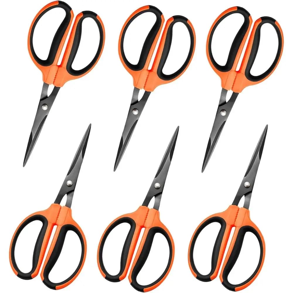 6 Packs Trimming Non Stick Blades Pruning Shears Gardening Hand Pruning Snips with Straight Stainless Steel Precision Blade