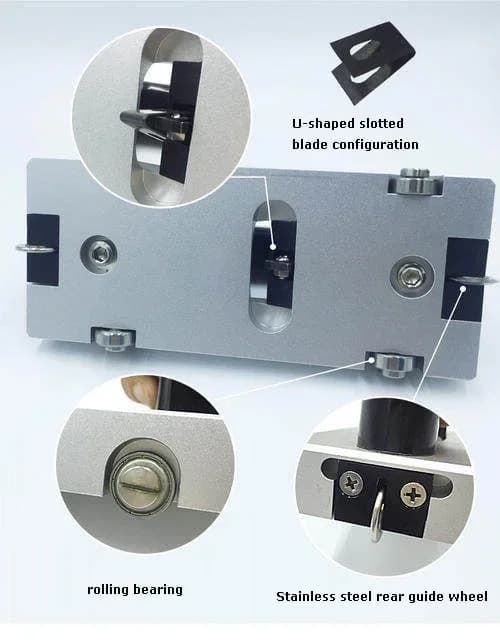 Two-Way Wheeled Groove Cutter for PVC Plastic Roll Sports Floor Manual Slotting Knife Vinyl Floor Groover Construction Tools