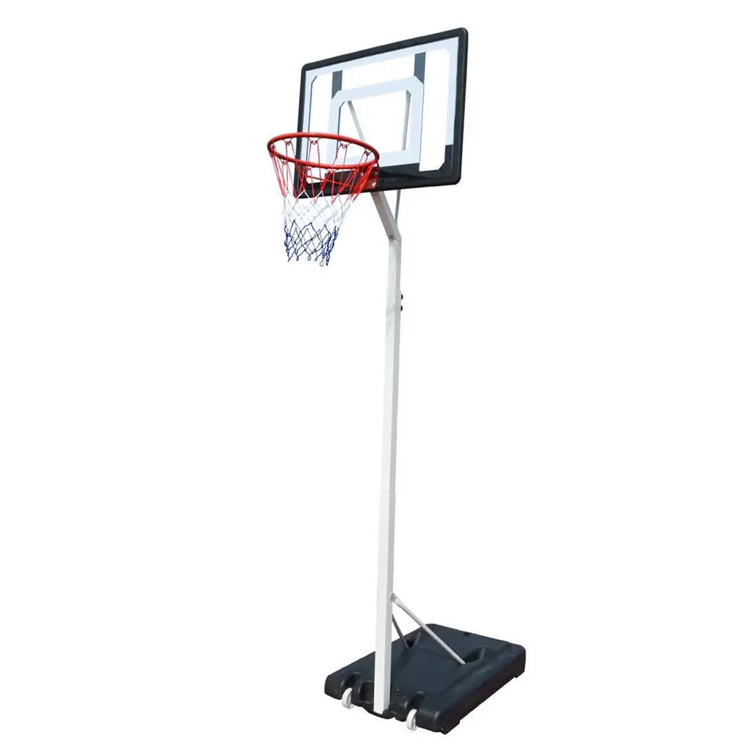 Canestro da Basket Portatile Standard con Tabellone in Acciaio, Supporto per Canestro da Basket da Esterno con Tabellone