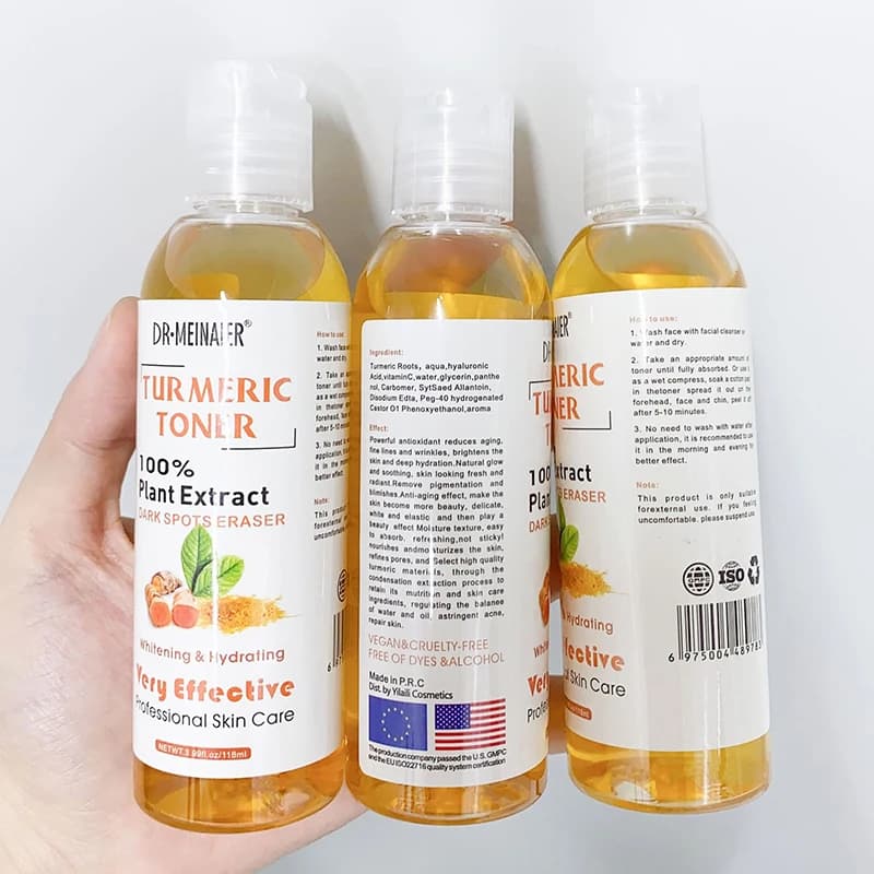 118ml Curcuma Essential Dark Spots Toner Ginger Moisturizing Deep Moisturizing Nutrient Serum Face Oil Skin Care