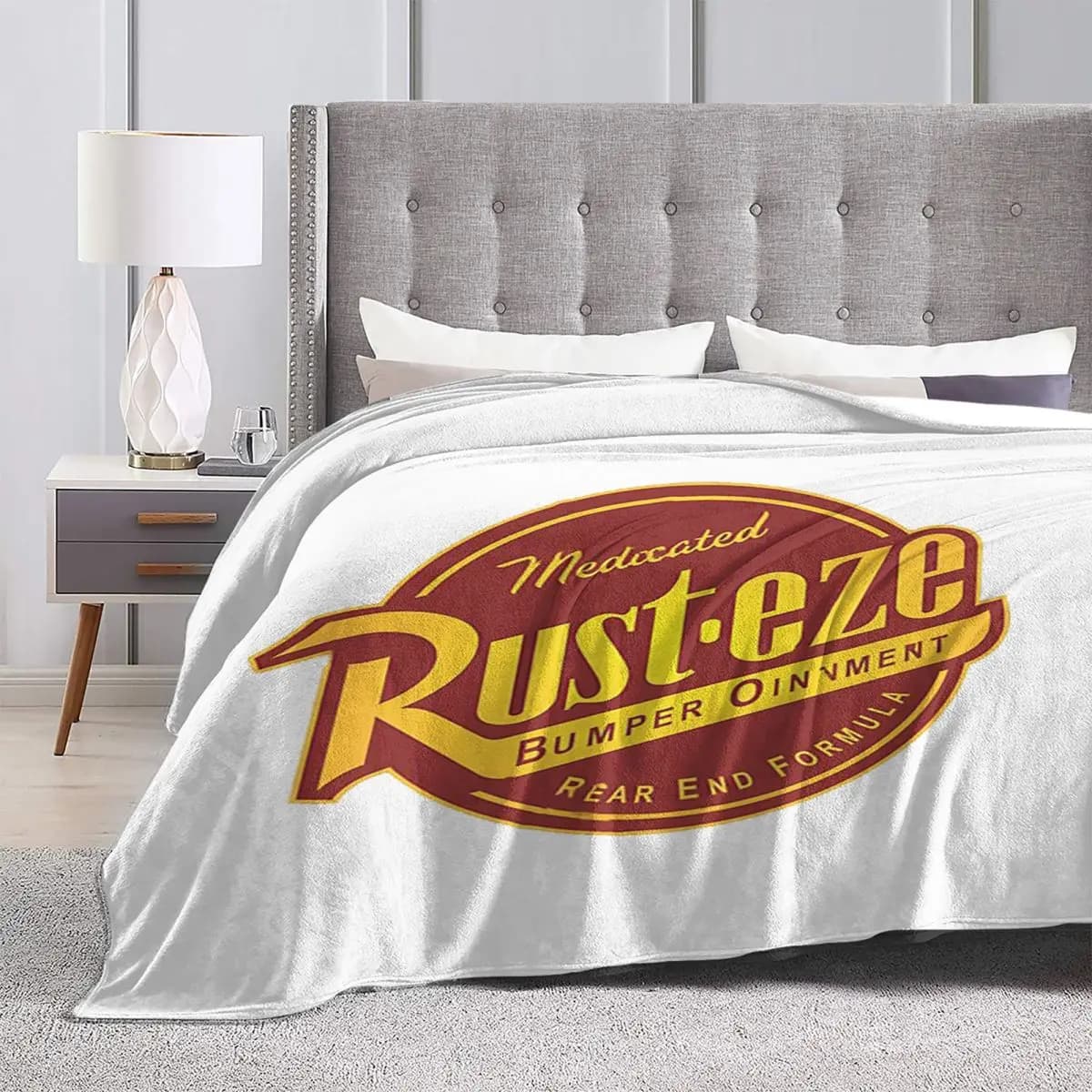 Coperte con logo Red Rust Eze, morbida e calda coperta in flanella, per letto, soggiorno, picnic, viaggio, divano di casa