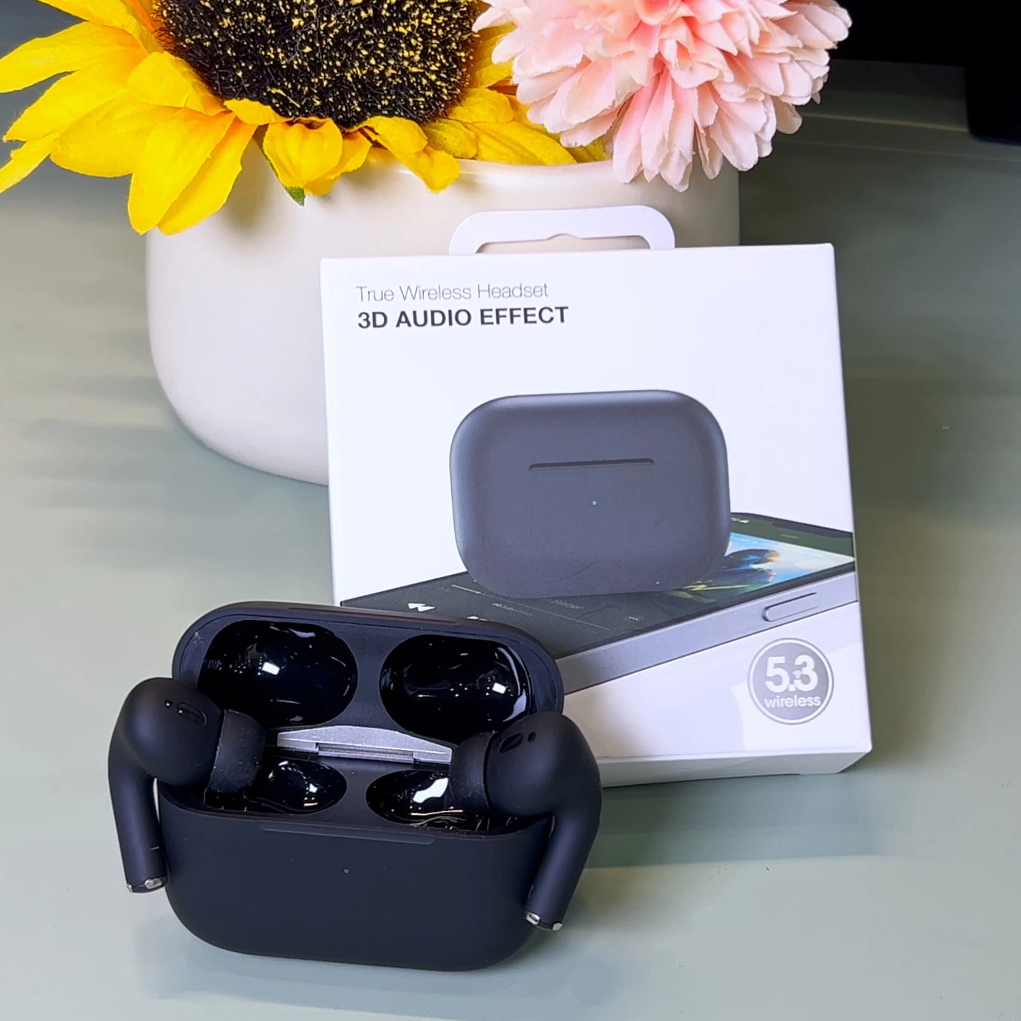 New Wireless Headphones Airs Pro 2 Bluetooth Headphones TWS Pods 4 ANC Headphones with Noise Reduction for Laptop Tablet