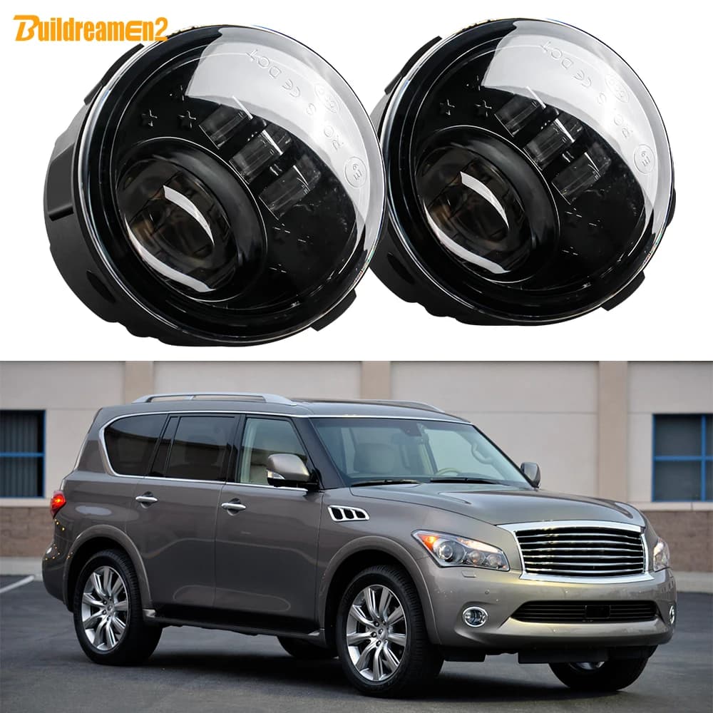 2X60W 6000LM Auto LED Gruppo fendinebbia DRL per Infiniti QX QX70 QX50 QX56 H11 Paraurti anteriore Nebbia Lampada di marcia diurna